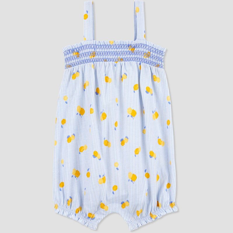 Carter's Just One You® Baby Girls' Striped Lemon Romper - Blue, 1 of 6