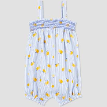Carter's Just One You® Baby Girls' Striped Lemon Romper - Blue