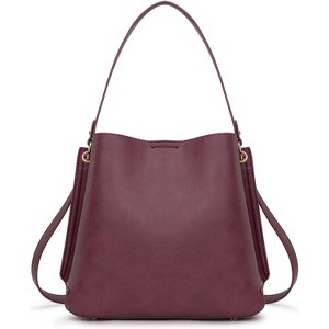 Medium Hobo Purse for Women Bucket Shoulder Bag with Crossbody Strap - 1 of 4