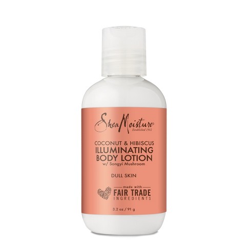 hundrede Variant hvid Sheamoisture Coconut & Hibiscus Illuminating Body Lotion For Dull Skin :  Target