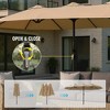 YARDSIGHT 12.5x6.7FT Large Rectangular  Outdoor Market Umbrella  without Base –Sturdy Frame & UV-Resistant Canopy for Garden, Deck, Pool, and Backyard - 4 of 4