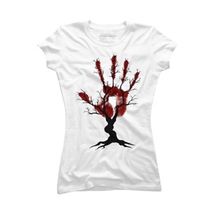 Junior's Design By Humans Halloween Tree By aisenArt T-Shirt - 1 of 3