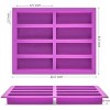 Aoibox 8 Cavity Granola Bar Molds, 2 Pack Rectangle Silicone Chocolate Candy Bar Molds for Baking Cereal Energy Bar, Protein Bar - 2 of 4