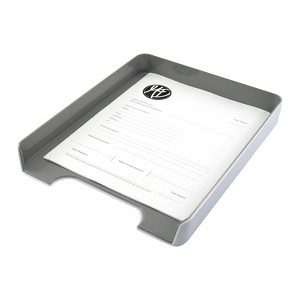 Fusion Letter Tray White and Gray (37522) - 1 of 4
