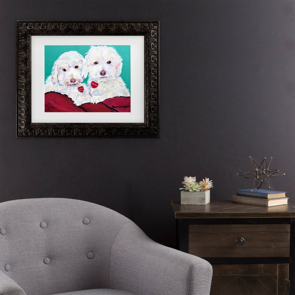 Photos - Other Decoration Trademark Fine Art 11"x14" Pat Saunders-White Rainie Matted Framed Art Dark Gold