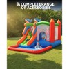 5-in-1 Kids Bounce House with Slide, Climbing Wall, Ball Pit & Hoop, Indoor/Outdoor Inflatable Playset with Blower - 4 of 4