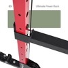 Major Fitness Drone 1 Power Cage, Multi-Function Home Gym Strength Training Rack with Pull-Up Bar, Cable Crossover System, and J-Hooks, Red - 4 of 4