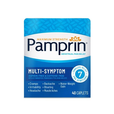 Pamprin Multi-Symptom Menstrual Pain Relief Tablets - Acetaminophen - 40ct
