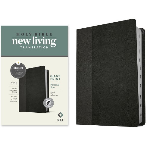 NLT Personal Size Giant Print Bible, Filament Enabled Edition (Red Letter, Leatherlike, Black/Onyx, Indexed) - Large Print (Leather Bound) - image 1 of 1