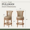 Maven Lane Pullman Swivel High Back Vegan Leather Counter Height Bar Stool - 3 of 4