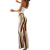 Women's Multicolor Stripe Bell Bottom Pants - BiBi - 2 of 3
