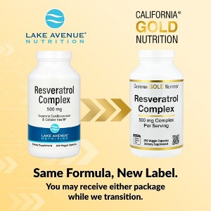 Resveratrol, Antioxidant Complex, Grape Seed Extract, Resveratrol & Red Wine Extract, 500 mg, 250 Veggie Capsules - 1 of 4