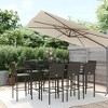 vidaXL Garden Bar Set Black Poly Rattan, Powder-Coated Steel, Tempered Glass - 2 of 4