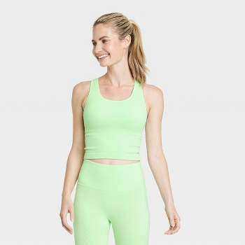 ⏰5/$25 All In Motion Girls M Athletic Pants Green Yoga Exercise Shired Hem