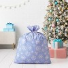 30"x 36" Snowflakes on Blue Christmas Gift Sack - Wondershop™ - 2 of 3