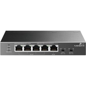 TP-Link TL-SG1005P-PD 5 Port PoE Passthrough Gigabit Ethernet Switch 1 PoE++ In@90W, 4 PoE+ Output up to 66W QoS Manufacturer Refurbished - 1 of 4