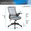 SKRAN Ergonomic Office Chair Mid-Back Mesh Task Office Chair with Height Adjustable Arms and Seat for Home Office - 2 of 4
