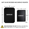 TEHOME 18 in. W x 26 in. H Arched Metal Rectangular Recessed and Surface Mount Medicine Cabinet with Mirror in Matt Black - 4 of 4