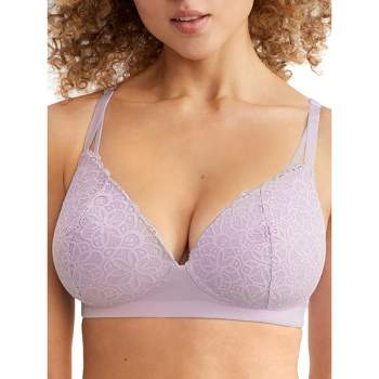 Push-Up Wire-Free Bra - Microfiber & Crochet Purple with 360° Back  Smoothing™