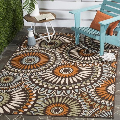 Terracotta Bliss Floral Indoor/Outdoor Area Rug 5'3" x 7'7"