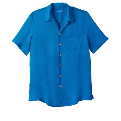KingSize Men's Big & Tall KS Island Solid Camp Shirt