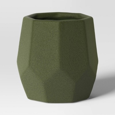 Geared Geometric Ceramic Indoor Outdoor Planter Pot - Threshold™ : Target