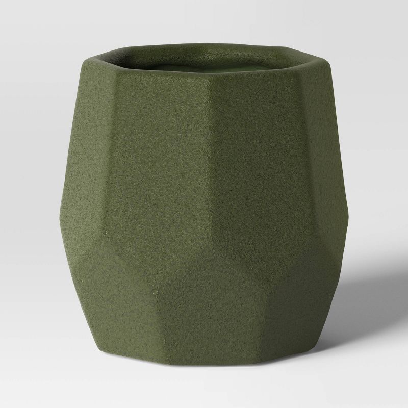 Geared Geometric Ceramic Indoor Outdoor Planter Pot - Threshold™, 1 of 6