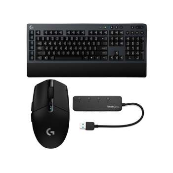 Logitech G613 Lightspeed Wireless Gaming Keyboard with G305 Mouse and USB Hub