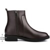 BLISSFUL STEP Women's Side Zip Round Toe Chunky Heel Ankle Booties - 2 of 4