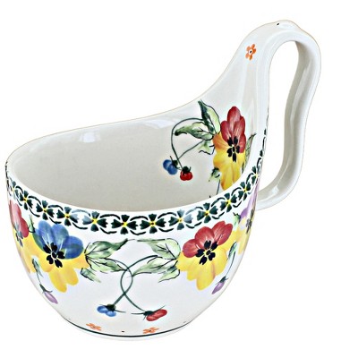Blue Rose Polish Pottery Millena Soup Mug