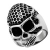 Slickblue Polished Stainless Steel Skull Ring for Men, Bold Top Skull Design, Size 8-13 - 2 of 4