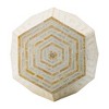 HDZNVF 18x18x21 inch Hexagonal Capes End Table, Cream and Yellow - 4 of 4