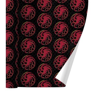 House Of Dragon Targaryen Sigil Scales Gift Wrap 30" x 72" - 1 of 4