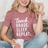 Simply Sage Market Women's Teach Grade Sleep Repeat Short Sleeve Graphic Tee - 2 of 4