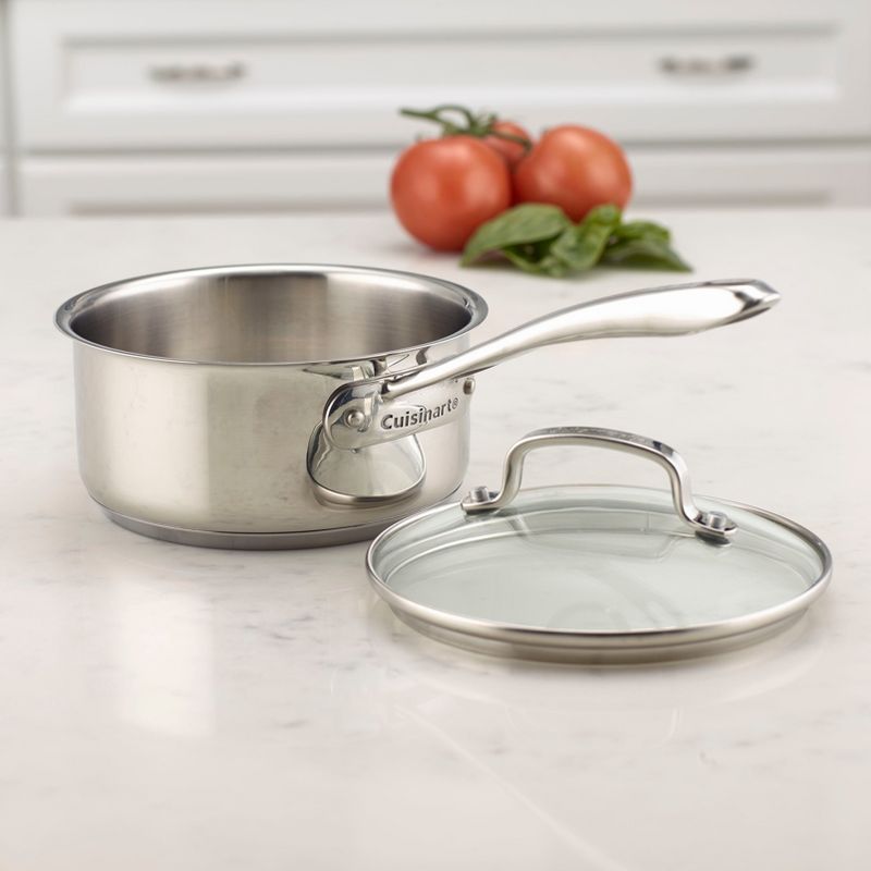 Cuisinart Classic 1qt Stainless Steel Saucepan with Cover - 8319-14, 4 of 8