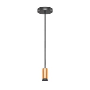 Next Glow Vintage Brass Pendant Light with Dimmable Switch Bulb Not Included Hanging Fixture Cord - 1 of 4