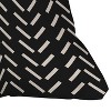 16"x16" Nick Quintero Herringbone Throw Pillow Black/White - Deny Designs: Indoor Decorative Cushion, Zipper Closure, Machine Washable - 3 of 4