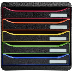 Exacompta Big Box Desktop Organizer - d 13.8 x w 11 x h 10 8 - Harlequin - 1 of 4