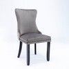 NicBex Set of 2 Mid-Century Velvet Dining Chairs with High Backrest,Armless Chairs and Solid Wood Frame for Kitchen,Living Room - 4 of 4