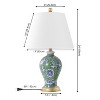 JONATHAN Y Grace 24" French Country Cottage Ceramic/Iron Floral Urn LED Table Lamp - image 3 of 4