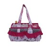 Bacati - Owls Pink/Gray Girls Cotton Nursery Storage Caddy - 2 of 4