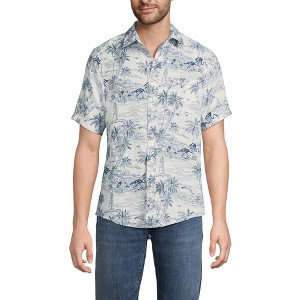 Lands' End Men's Traditional Fit Short Sleeve Linen Shirt - 1 of 4
