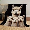 Alpaca Digital Print Pattern Seasonal Car Nap Blanket, Flannel Material, Christmas Gift. - 2 of 4