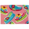 Jellybean Beach Party Doormat – Colorful Sandals Design, Fun & Vibrant Welcome Mat for Summer Vibes, 20"X30" - 2 of 3