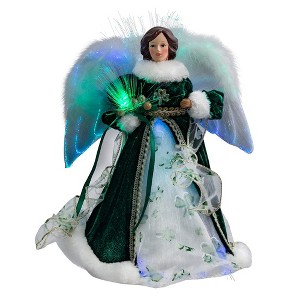 Kurt Adler 12-Inch Fiber Optic Irish Angel Treetop - 1 of 4