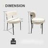 3-Piece Round Dining Table Set, 31.5" Pedestal Table with 2 Faux Fur Upholstered Chairs, Modern Set for Kitchen or Dining Room-Tanpinhause - 4 of 4