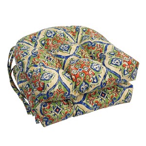 Blazing Needles, 16-inch Spun Polyester Outdoor U-shaped Tufted Chair Cushions (Set of 4) - 1 of 1