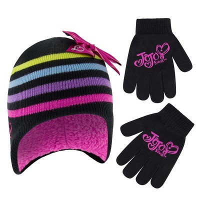 Jojo Siwa Girl's Winter Hat And Gloves Set, Kids Ages 4-7 : Target