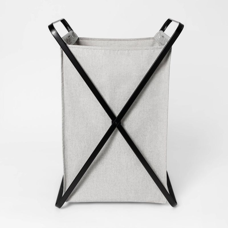 Folding X-Frame Hamper Matte Black - Brightroom™, 1 of 13