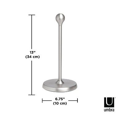 Nickel Teardrop Stainless Steel Paper Towel Holder
